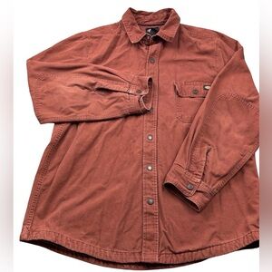DICKIES FLANNEL LINED JACKET 
Men’s S 
Canvas Workwear Snap front 
RUST Color